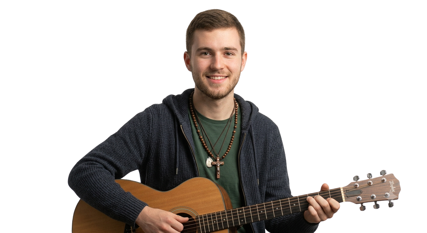 Músico litúrgico con guitarra